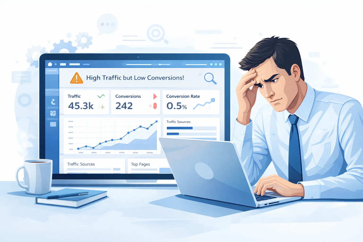 website traffic but no leads