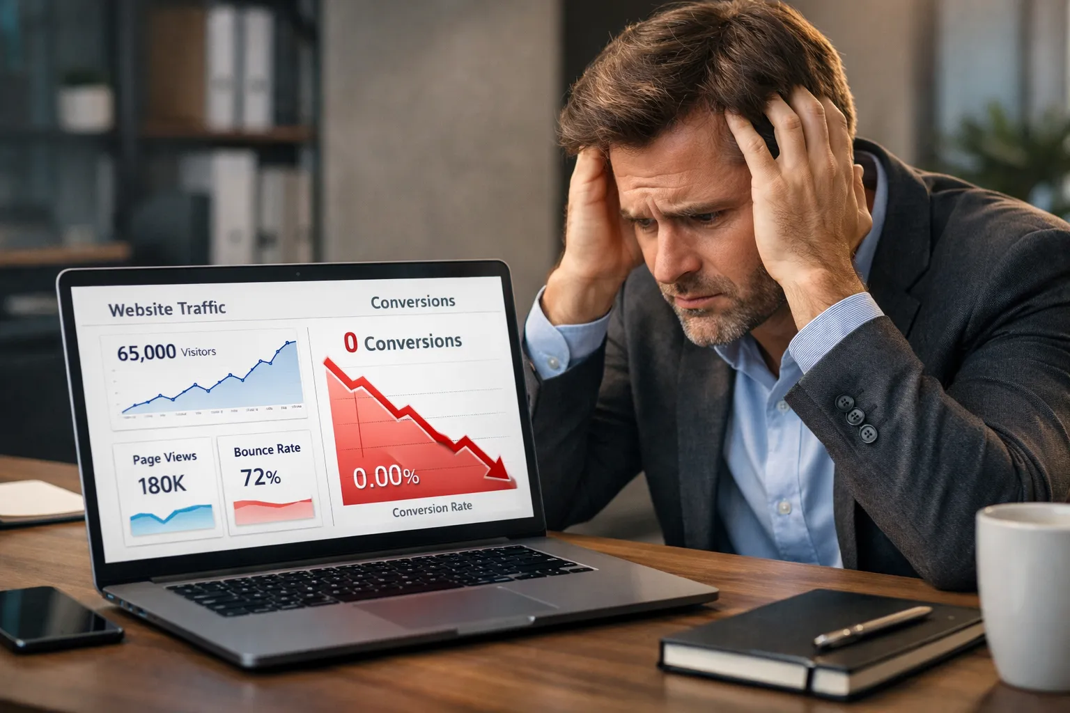 professional website not converting