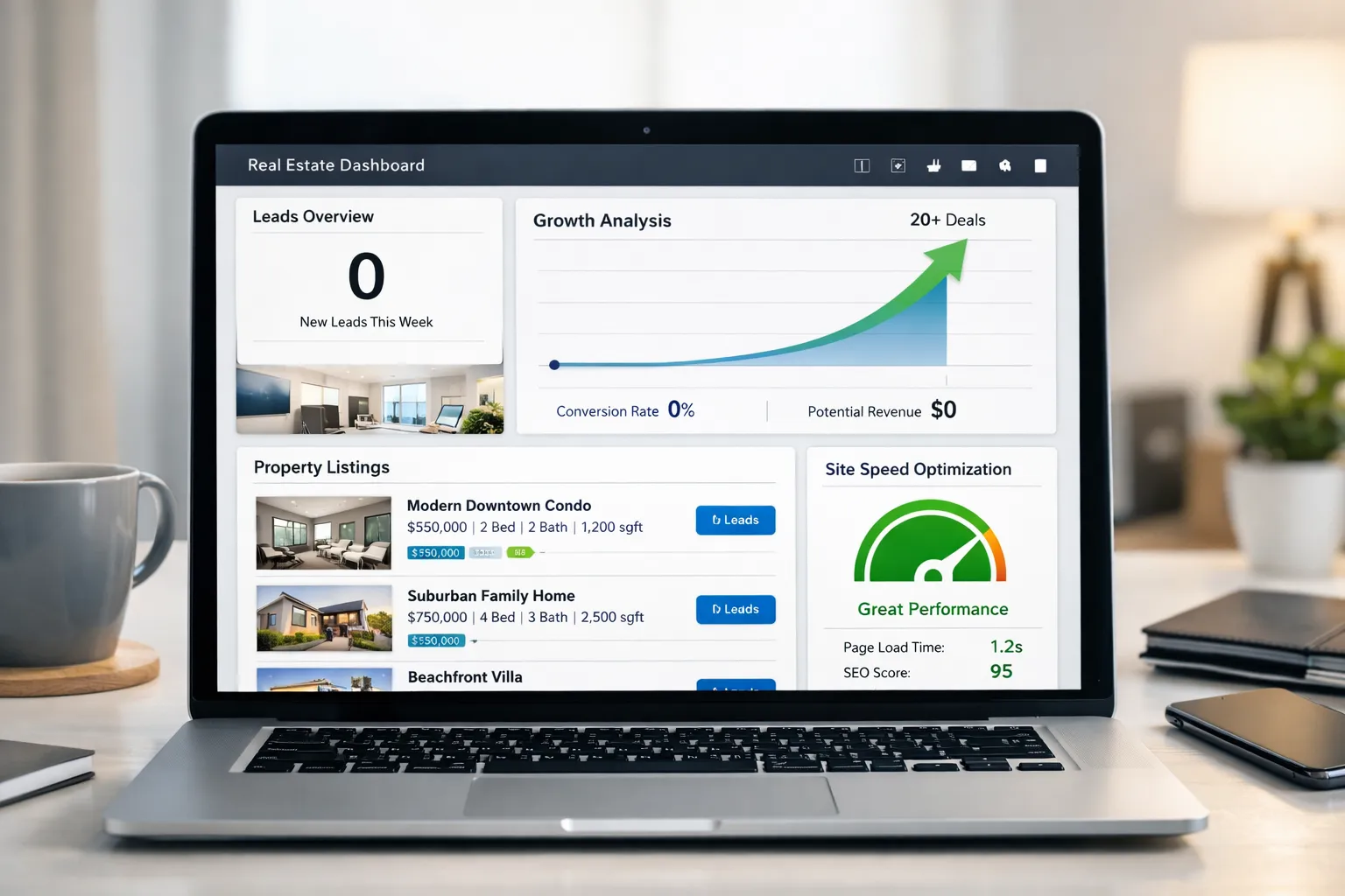 Real Estate Website No Leads