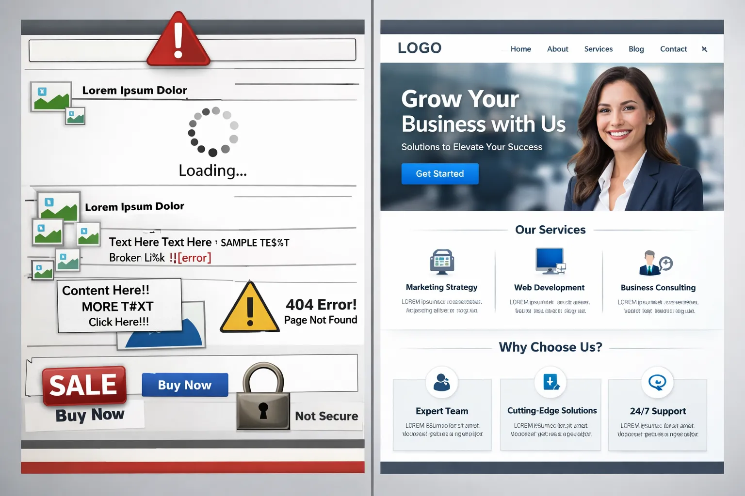 Cheap Website Development Problems