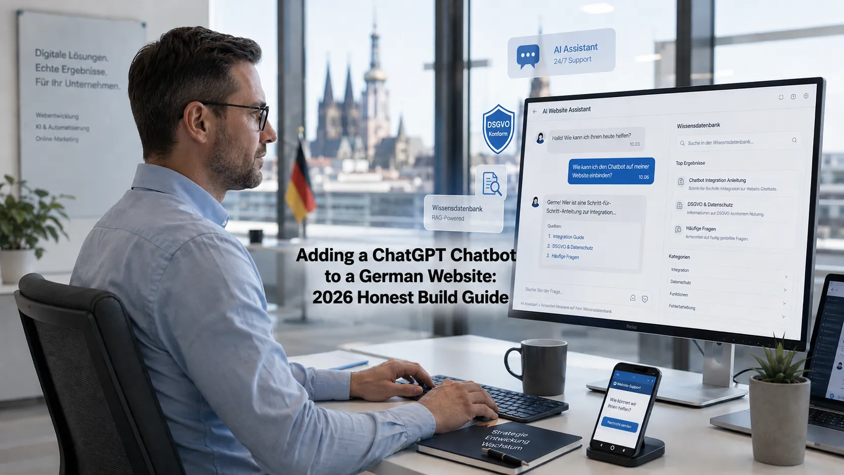ChatGPT chatbot German website