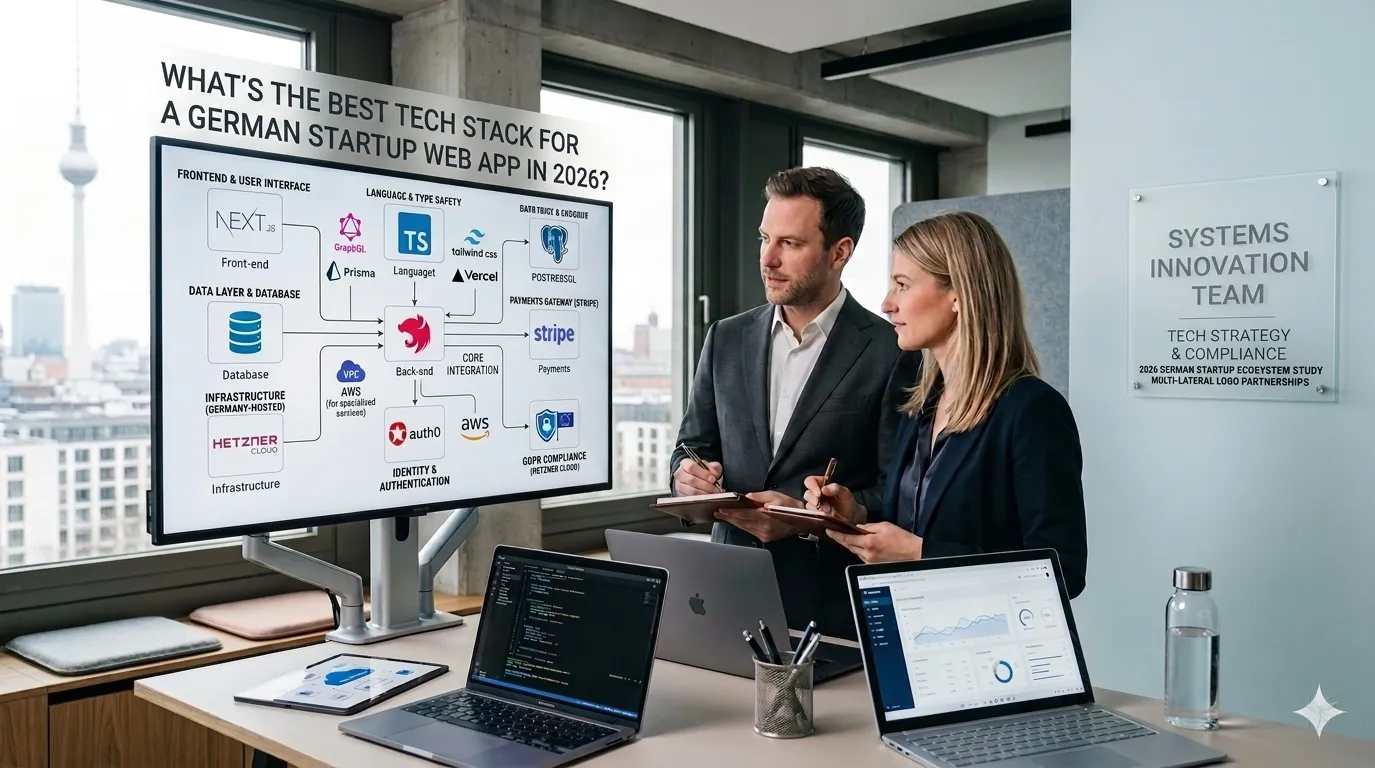 best tech stack for German startup web app