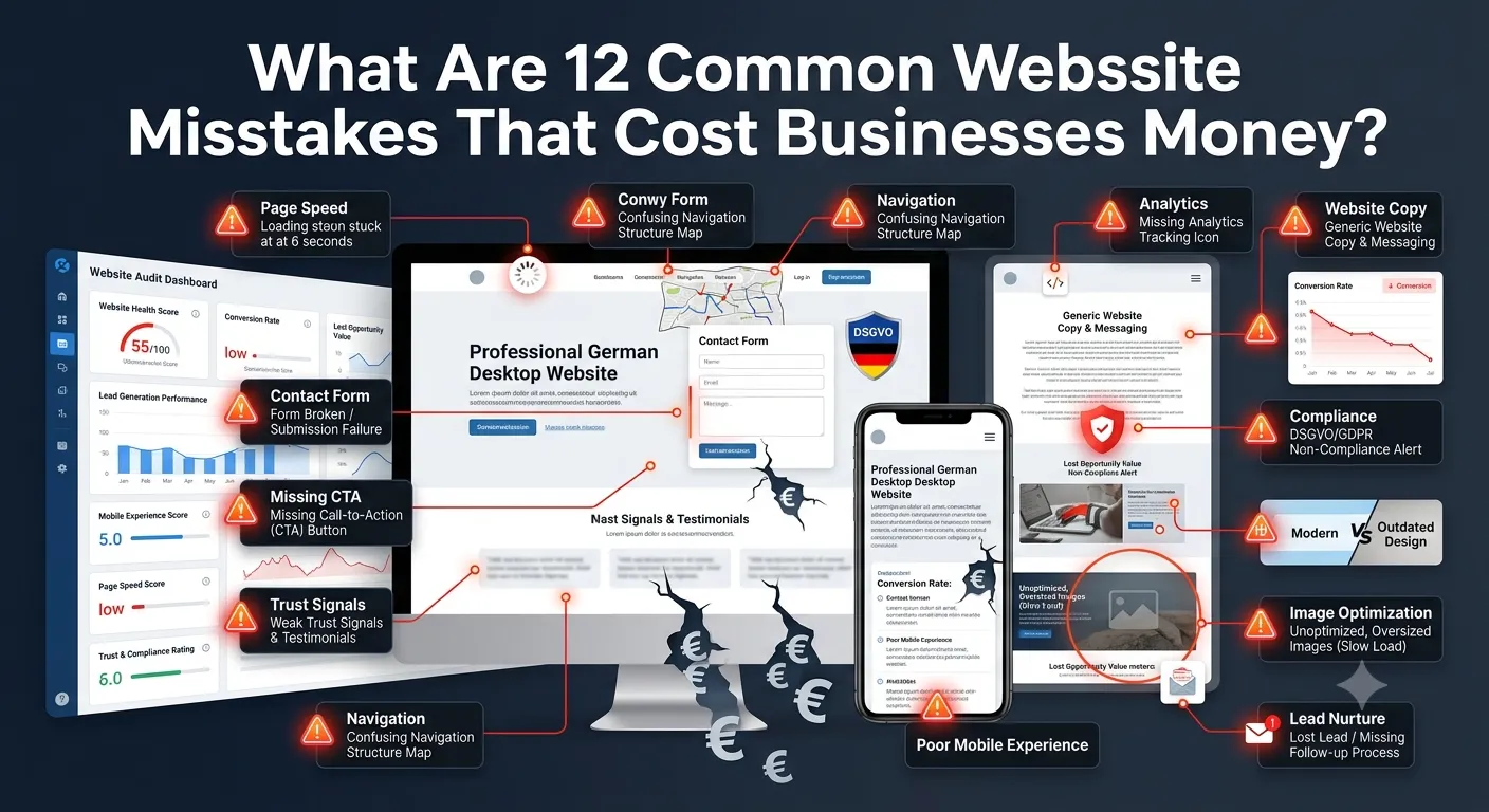 common website mistakes that cost businesses money