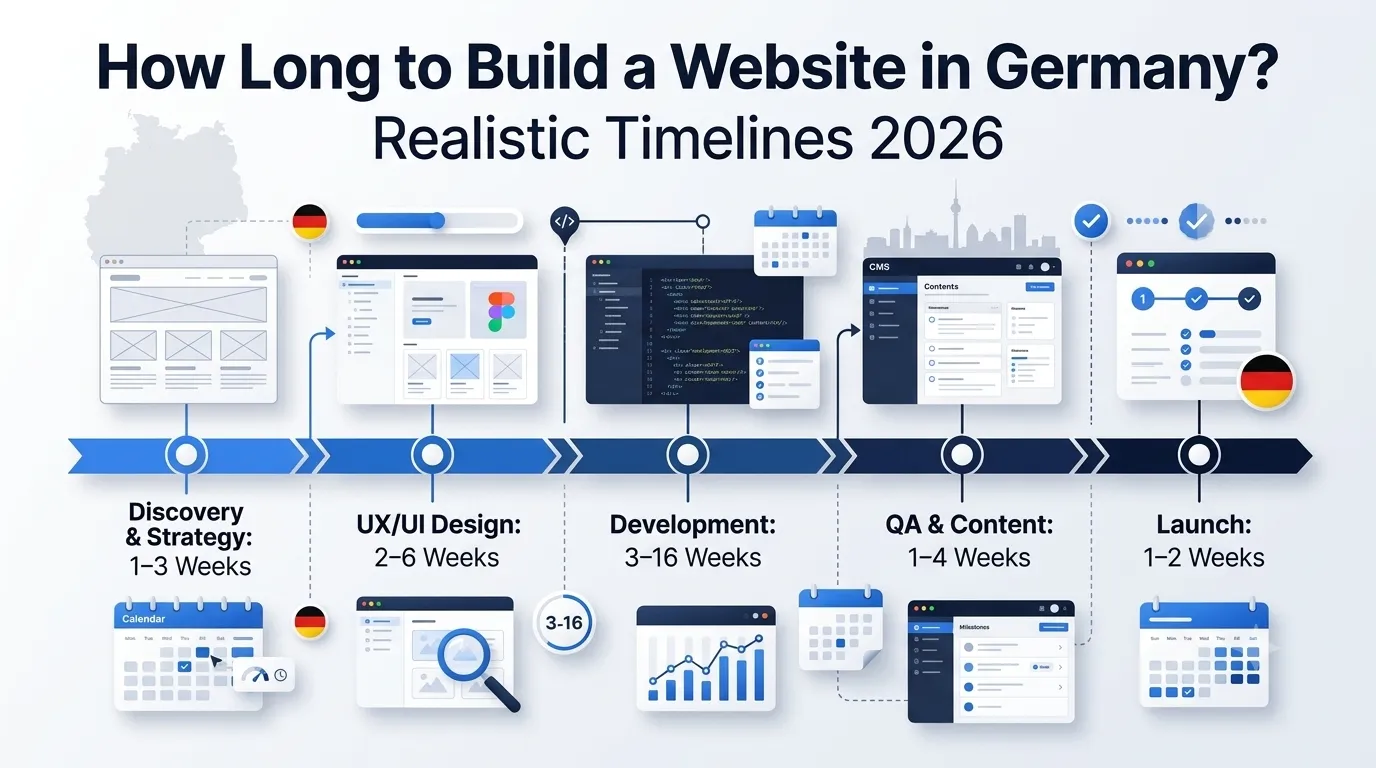 how long to build a website in Germany