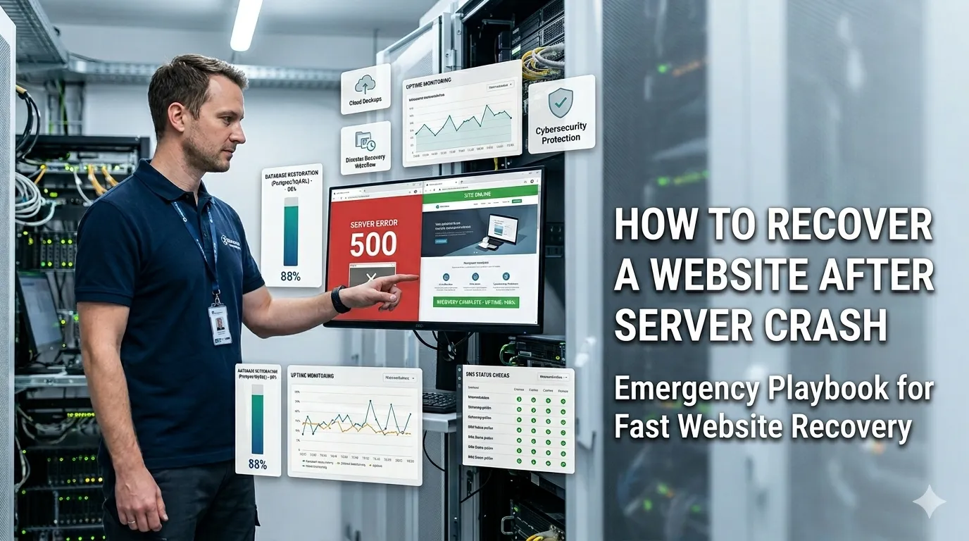 how to recover a website after server crash