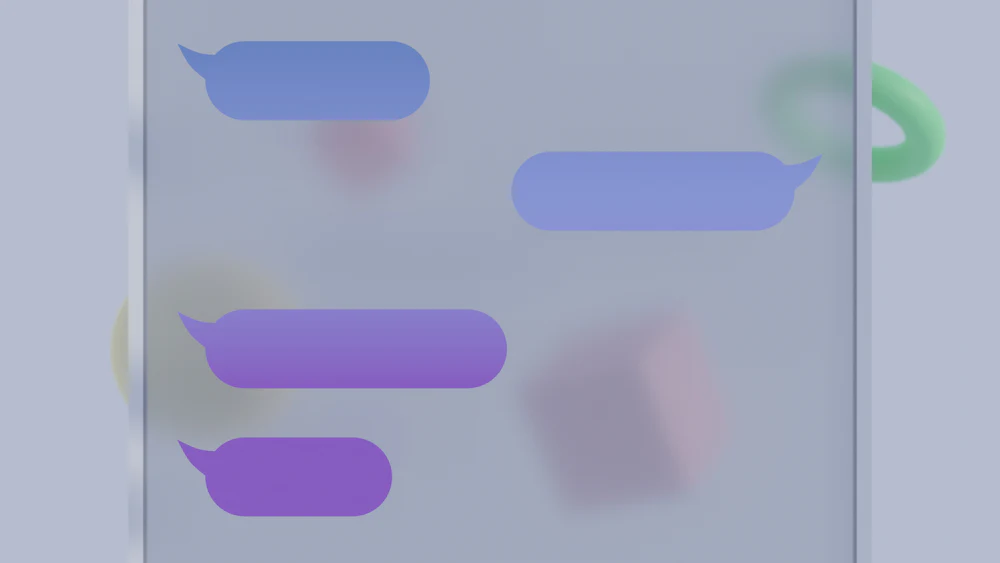 3D chat bubbles for frequently asked questions